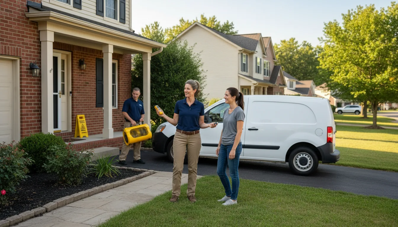 Water restoration image for Dehumidification And Cleanup Services in Morris, OK